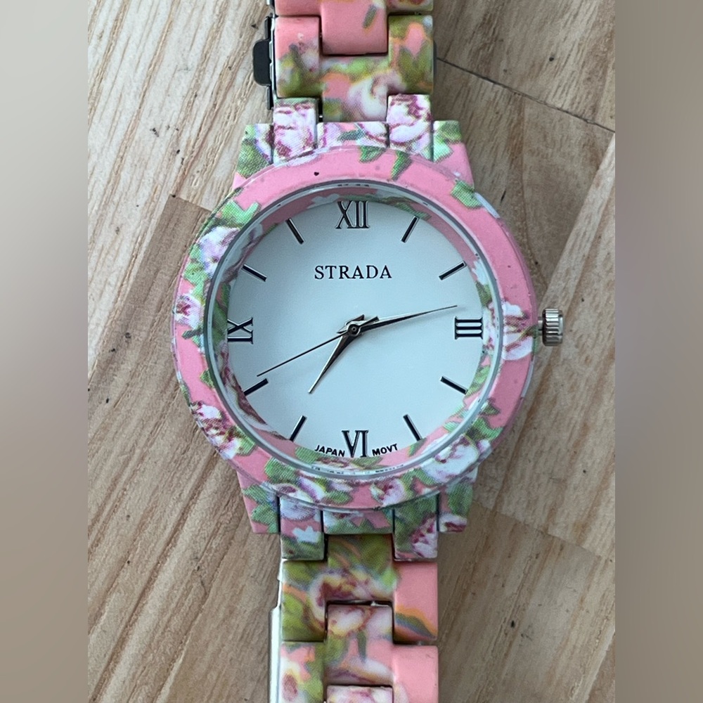 Fashion Watch Strada Brand Floral Patten Bracelet Case